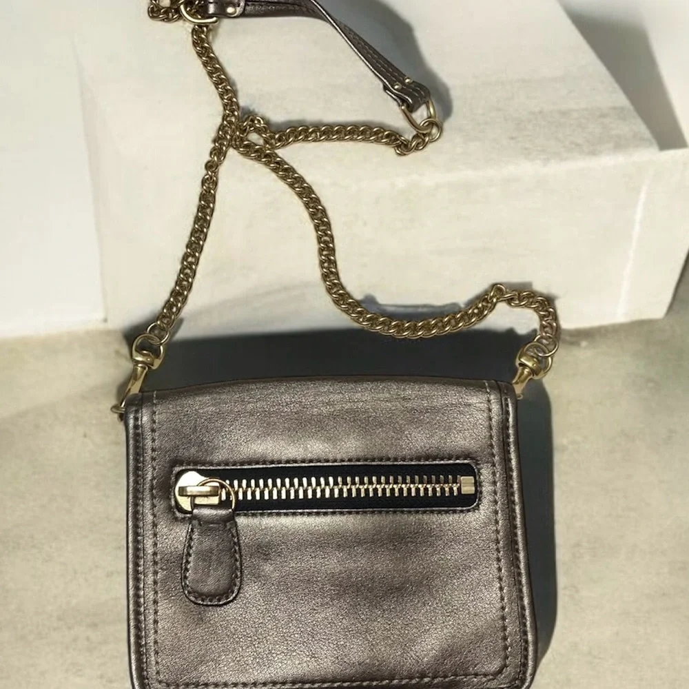 Coach 12793 Limited Edition Bleeker Street Metallic Gold Chain Strap Minibag - Picture 2 of 6